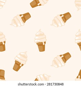 ice cream cartoon , cartoon seamless pattern background