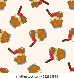 ice cream cartoon ,seamless pattern