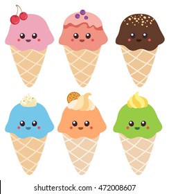 Ice Cream Cartoon Set