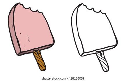 Ice Cream Cartoon sketch \ vector illustration.
