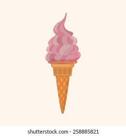 ice cream cartoon theme elements