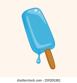 ice cream cartoon theme elements