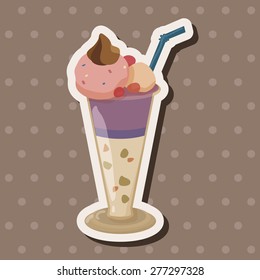 ice cream cartoon theme elements