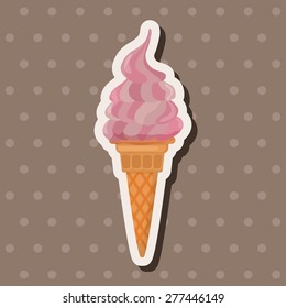 ice cream cartoon theme elements