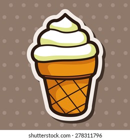 ice cream cartoon theme elements