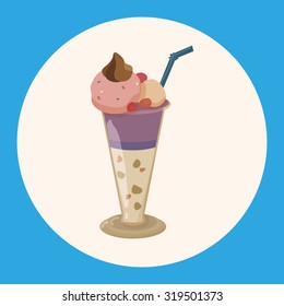 ice cream cartoon theme elements