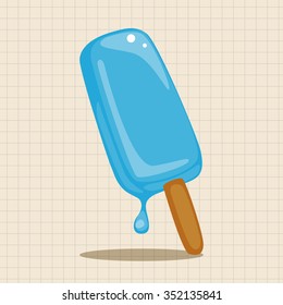 ice cream cartoon theme elements