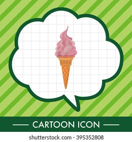 ice cream cartoon theme elements