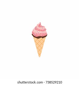Ice cream cartoon vector.