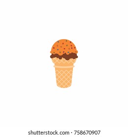 Ice cream cartoon vector.