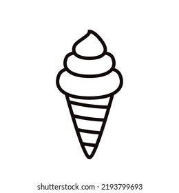 Ice cream cartoon vector design. ice cream icon vector.
