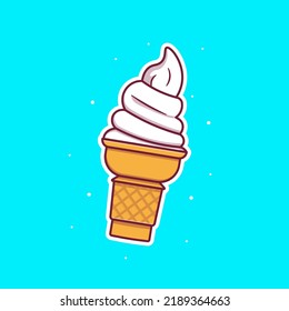 Ice cream cartoon vector icon isolated object