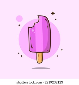 Eis Cream Cartoon Vektorsymbol Illustration. Sweet Food Icon Konzept isoliert Premium Vektorgrafik. Flachbildkartonstil