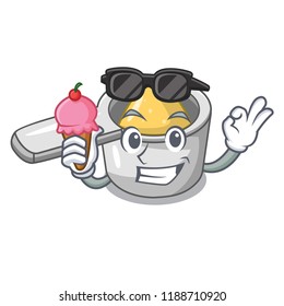With ice cream character measuring spoon for cooking food
