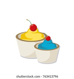 Ice cream with cherry
