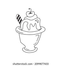 ice cream with cherry icon