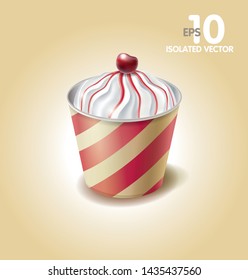 Ice Cream With Cherry and Jam