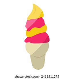 ice cream childrens day color cold sweet food icon element horn stick