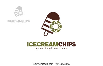 Logo-Design für Eis-Creme Vektorgrafik
