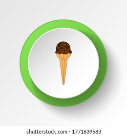 ice cream chocolate colored button icon. Element of ice cream illustration icon. Signs and symbols can be used for web, logo, mobile app, UI, UX