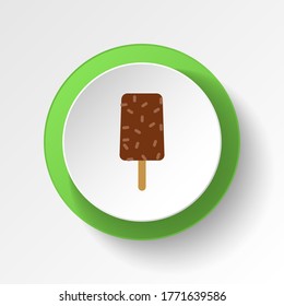 ice cream chocolate colored button icon. Element of ice cream illustration icon. Signs and symbols can be used for web, logo, mobile app, UI, UX