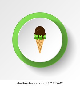 ice cream chocolate colored button icon. Element of ice cream illustration icon. Signs and symbols can be used for web, logo, mobile app, UI, UX