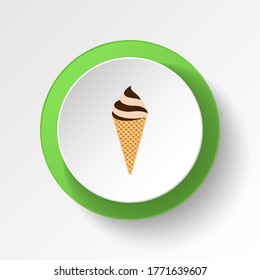 ice cream chocolate colored button icon. Element of ice cream illustration icon. Signs and symbols can be used for web, logo, mobile app, UI, UX