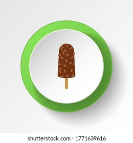 ice cream chocolate colored button icon. Element of ice cream illustration icon. Signs and symbols can be used for web, logo, mobile app, UI, UX