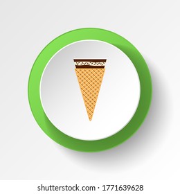 ice cream chocolate colored button icon. Element of ice cream illustration icon. Signs and symbols can be used for web, logo, mobile app, UI, UX