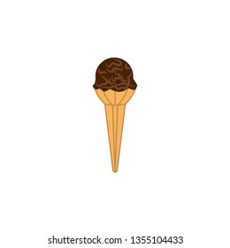 ice cream chocolate colored icon. Element of ice cream illustration icon. Signs and symbols can be used for web, logo, mobile app, UI, UX