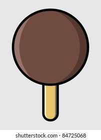 ice cream with chocolate dressing
