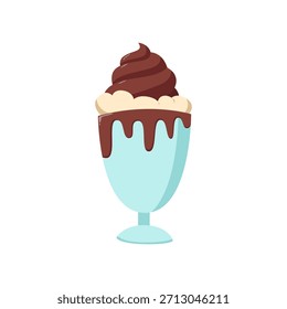 ice cream chocolate element object for design, cute style with soft color