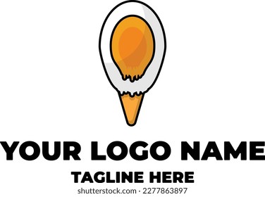
ice cream chocolate logo stick vector illustration