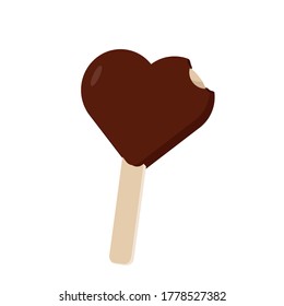 ice cream chocolate vector flat design icon