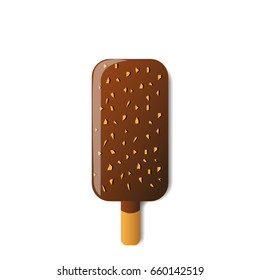 ice cream chocolate vector illustration