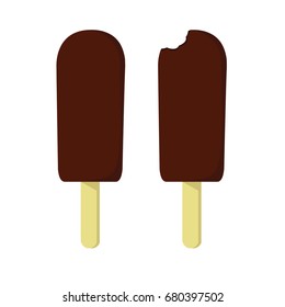 ice cream chocolate, vector illustration