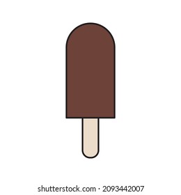 Eiscreme Schokolade Vektorlinie für Web, Präsentation, Logo, Symbol.