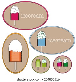 ice cream circle tags