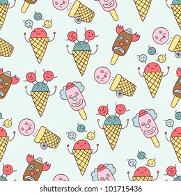ice cream circus seamless