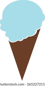Ice cream clip art design on plain white transparent isolated background for sign, decal, card, shirt, hoodie, sweatshirt, apparel, tag, mug, icon, poster or badge