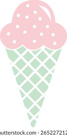 Design de clip art de sorvete em branco plano fundo isolado transparente para sinal, decalque, cartão, camisa, capuz, moletom, vestuário, etiqueta, caneca, ícone, cartaz ou distintivo