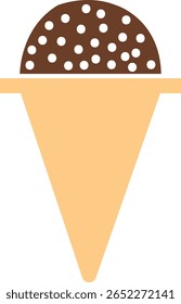 Ice cream clip art design on plain white transparent isolated background for sign, decal, card, shirt, hoodie, sweatshirt, apparel, tag, mug, icon, poster or badge