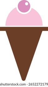 Design de clip art de sorvete em branco plano fundo isolado transparente para sinal, decalque, cartão, camisa, capuz, moletom, vestuário, etiqueta, caneca, ícone, cartaz ou distintivo