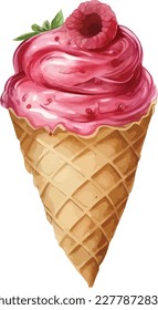 Clipart de helado, ilustración vectorial aislada.