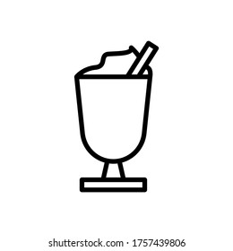Ice cream, cocktail icon. Simple line, outline vector elements of freeze sweet icons for ui and ux, website or mobile application