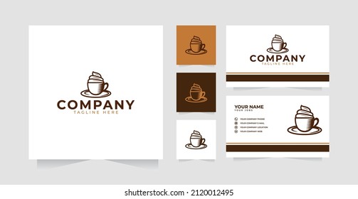 Ice Cream coffee or Coffee design inspiration and business card