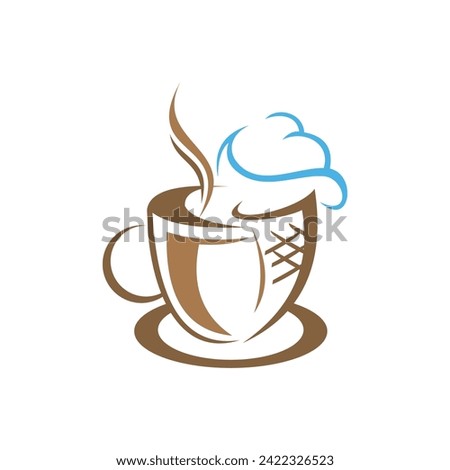 ice cream and coffee vector design	