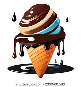 Ice cream cold icon vector