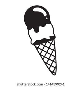 ice cream cold snack on white background vector illustration