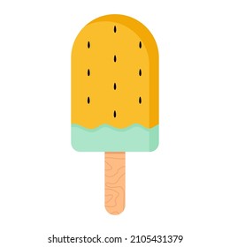 Ice cream collection. Colorful bright ice cream for children. Vector stock illustration. Summer dessert snacks collection. Sweet design elements, isolated on white background.